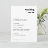 Informele Minimalist | Moderne Retro Casual Trouwd Menu (Staand voorkant)