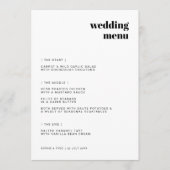 Informele Minimalist | Moderne Retro Casual Trouwd Menu (Voorkant)