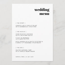 Informele Minimalist | Moderne Retro Casual Trouwe Menu