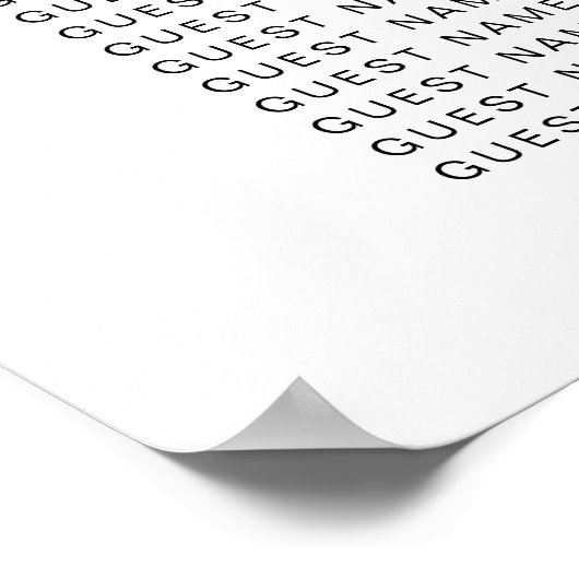 Informele minimalist | Moderne wedloop Poster (Hoek)