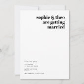 Informele minimalistische | Moderne retro-casuatie Save The Date (Voorkant)