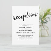 Informele moderne handgeschreven eenvoudige bruilo kaart (Staand voorkant)