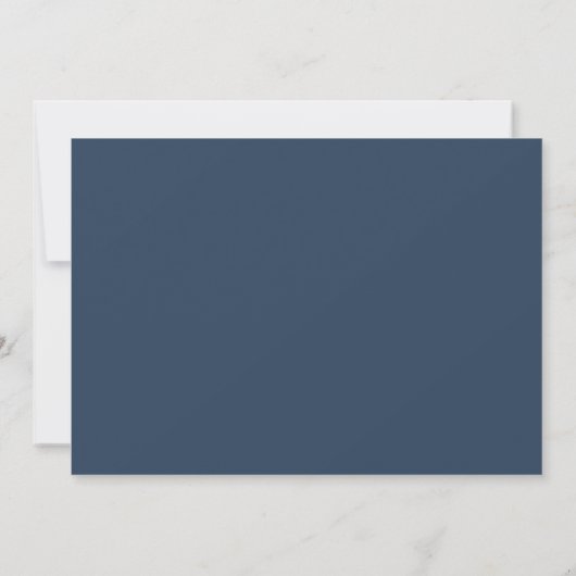 Informele Navy Trouwscript Save The Date (Achterkant)