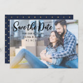 Informele platte Save The Date kaart (Voorkant / Achterkant)