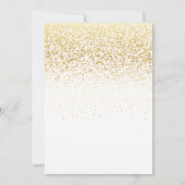 Informele receptie met goudkleurige confetti ter e kaart (Achterkant)