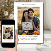Informele Save the Date-foto tekst verloving Save The Date