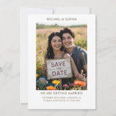 Informele Save the Date-foto-tekstbevestiging Date (Voorkant)