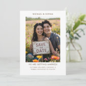 Informele Save the Date-foto tekstbevestiging Save The Date (Staand voorkant)