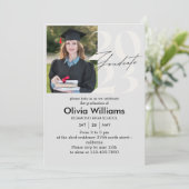 Informele Script |Aangepaste foto afstudeerfeest Kaart (Staand voorkant)