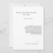 Informele script huwelijksontvangst & reis weekend aankondiging (Voorkant)