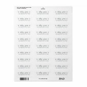 Informele Script Koppel Retouradreslabel Etiket (Full Sheet)