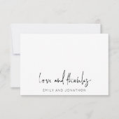 Informele Script Name 5 Photoding Wedding Love Bed Notitiekaartje (Voorkant)