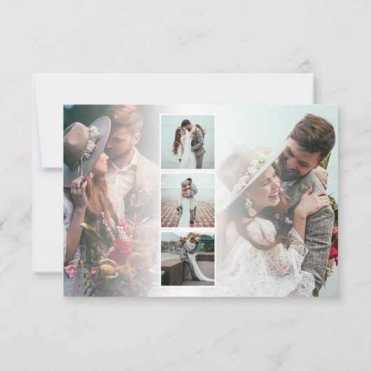 Informele Script Name 5 Photoding Wedding Love Bed Notitiekaartje (Achterkant)