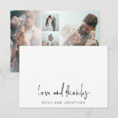 Informele Script Name 5 Photoding Wedding Love Bed Notitiekaartje (Voorkant / Achterkant)