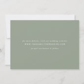 Informele script sage groene foto save the date (Achterkant)