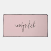 Informele scriptnaam Plain Blush Pink Bureaumat (Voorkant)