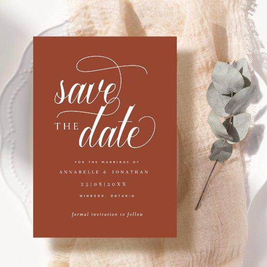 Informele scripttypografie save the date