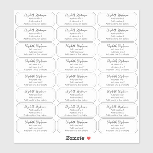Informele Transparante Retouradres Enveloppen Drie Sticker (Vel)