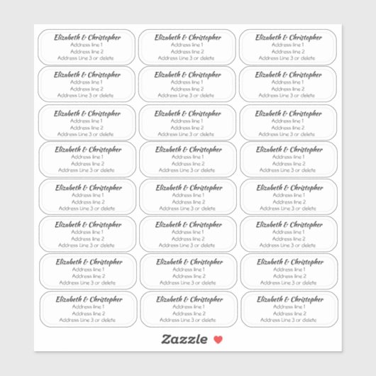 Informele Transparante Retouradres Sticker Met Dri (Vel)