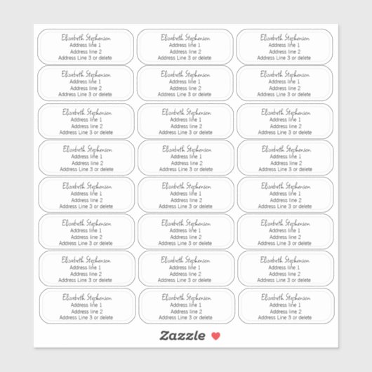 Informele Transparante Retouradreslabels met Drie  Sticker (Vel)