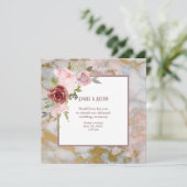 Informele Trouw Uitnodiging Waterverf Bloemen (Staand voorkant)