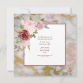 Informele Trouw Uitnodiging Waterverf Bloemen (Achterkant)