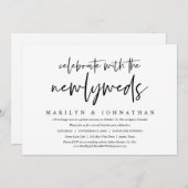 Informele trouwerij-diner viering kaart (Voorkant / Achterkant)