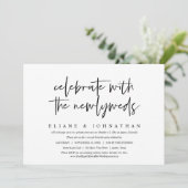 Informele trouwerij elopement feestviering kaart (Staand voorkant)