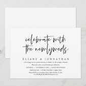 Informele trouwerij party viering kaart (Voorkant / Achterkant)