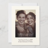 Informele trouwfoto's Save the Date Off White (Voorkant)