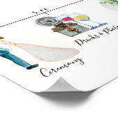 Informele trouwkalender welkomstbord poster (Hoek)