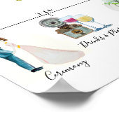 Informele trouwkalender welkomstbord poster (Hoek)