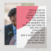 Informele Typografie Roos Roze Grijze Vormen Bedankkaart (Voorkant / Achterkant)