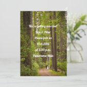 Informele uitnodiging voor Rustic Forest Wedding (Staand voorkant)
