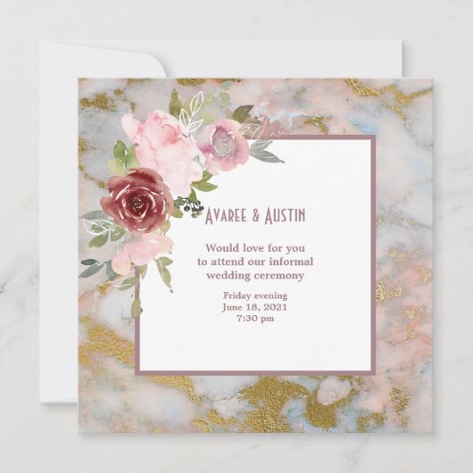 Informele uitnodiging voor Waterverf-weddenschappe (Voorkant)