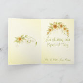 Informele voorjaarsbloemige dank je wel bruiloftsk bedankkaart (Binnen)