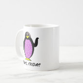 Informele Vrijdag Pinguïn Grappige Mok (Voorkant links)