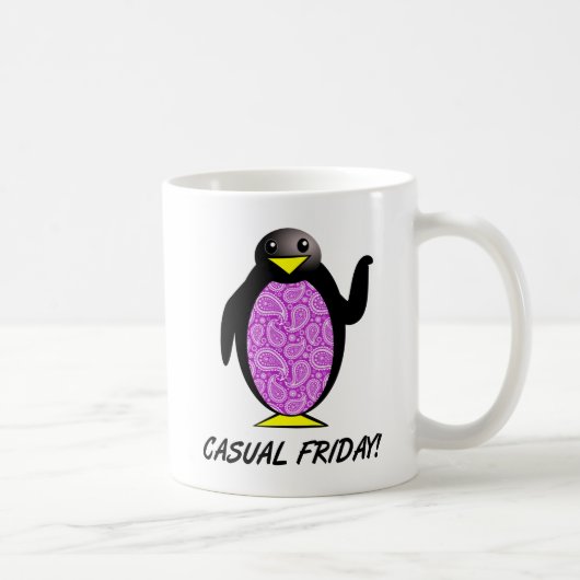 Informele Vrijdag Pinguïn Grappige Mok (Rechts)