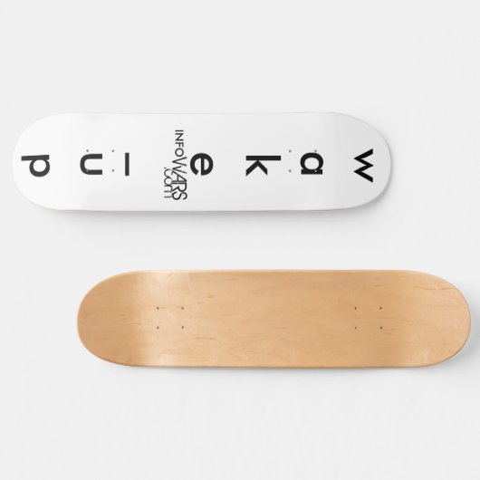 Infowars.com "Wake_Up" stencil design Skateboard (Horizontaal)