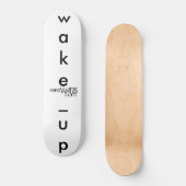 Infowars.com "Wake_Up" stencil design Skateboard (Voorkant)