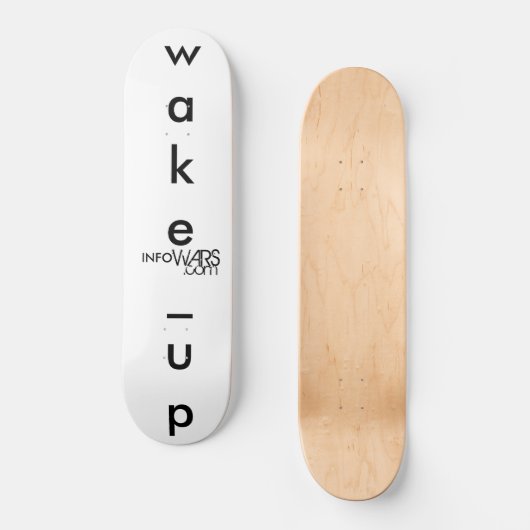 Infowars.com "Wake_Up" stencil design Skateboard (Voorkant)