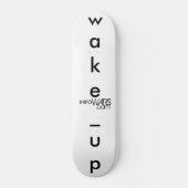 Infowars.com "Wake_Up" stencil design Skateboard (Voorkant)