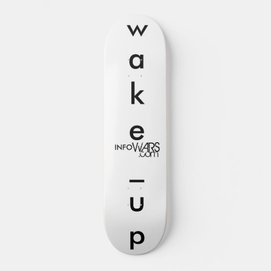 Infowars.com "Wake_Up" stencil design Skateboard (Voorkant)