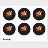 Infoxicated Funny Fox Pun Party Drink en afval Ronde Sticker (Vel)
