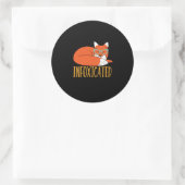 Infoxicated Funny Fox Pun Party Drink en afval Ronde Sticker (Tas)