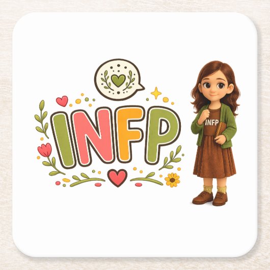 INFP — A Sonhadora Criativa Kartonnen Onderzetters (Voorkant)