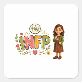 INFP — A Sonhadora Criativa Vierkante Sticker