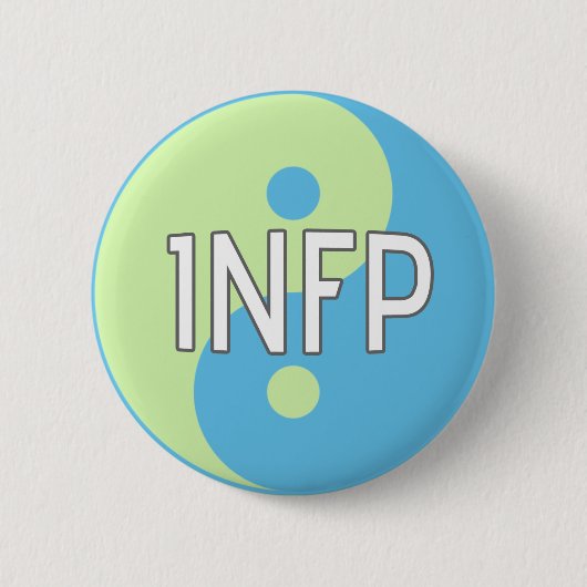 INFP Blue en Green Yin Yang Button (Voorkant)