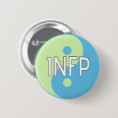 INFP Blue en Green Yin Yang Button (Voorkant /achterkant)