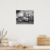 Infra Red van het Parlement in Cienfuegos Cuba Poster (Keuken)